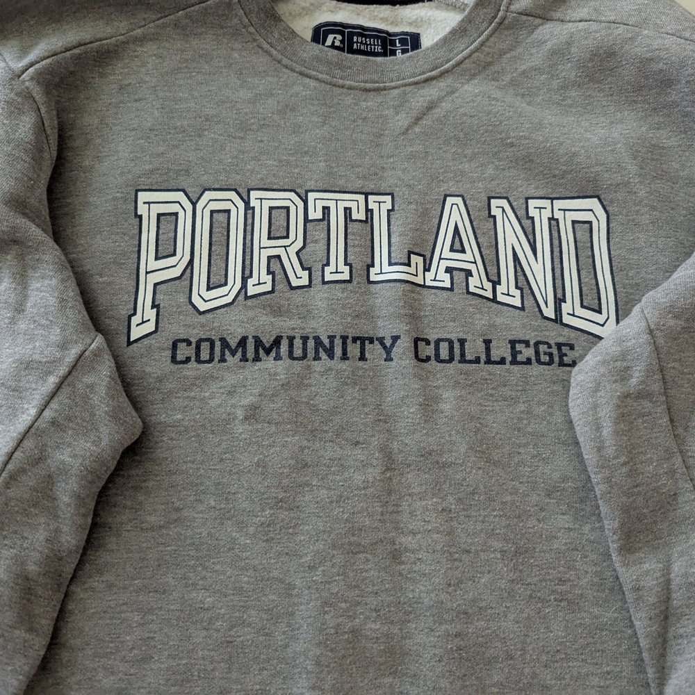 Russell Athletic Gray Collegiate Crew Sweatshirt